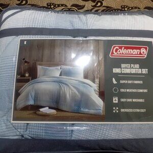 9pcs Coleman Bryce Plaid King Comforter Set